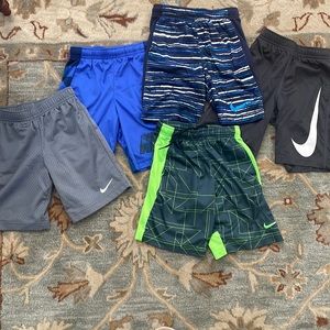 5 pairs Nike Boys size 7 shorts